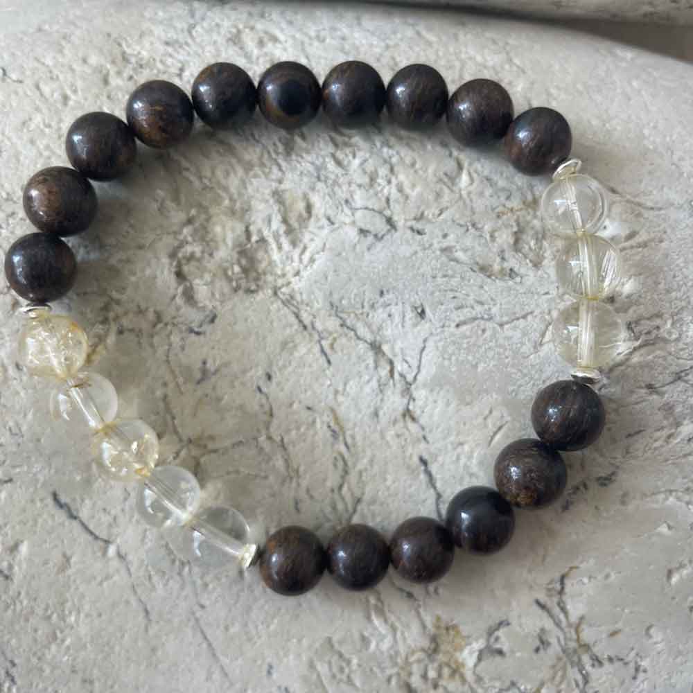 Citrine & Bronzite bracelet