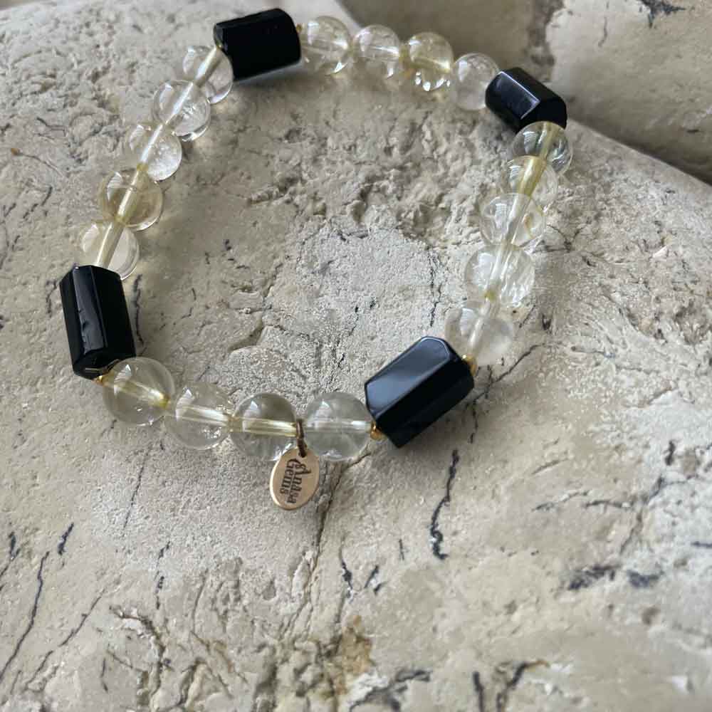 Citrine & Onyx bracelet