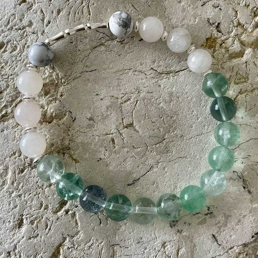 Moonstone Fluorite & White Turquoise