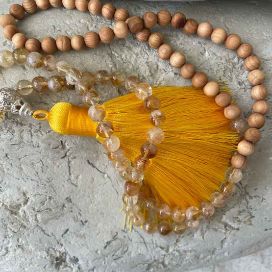 Mala, sandalwood & citrine