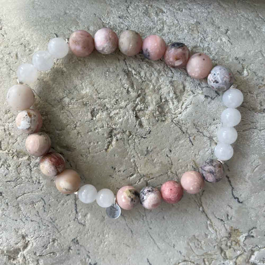 Moonstone & Pink Opal bracelet