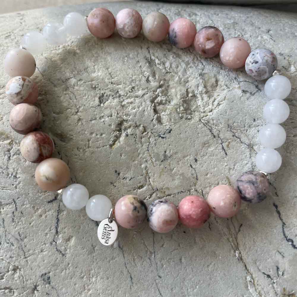 Moonstone & Pink Opal bracelet