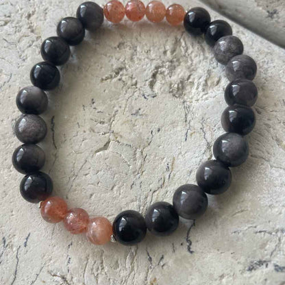Obsidian & Arusha bracelet