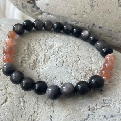 Obsidian & Arusha bracelet