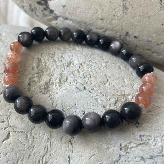 Obsidian & Arusha bracelet