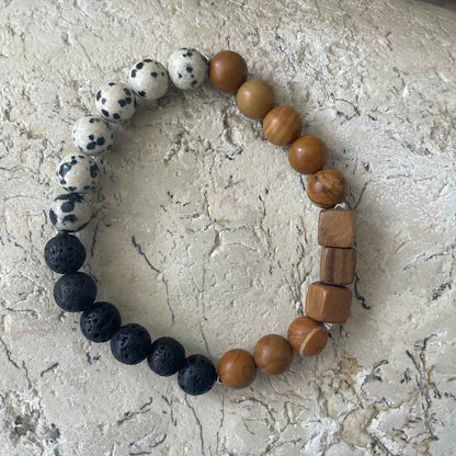 Lava Stone & Jasper bracelet