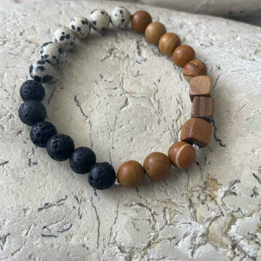Lava Stone & Jasper bracelet