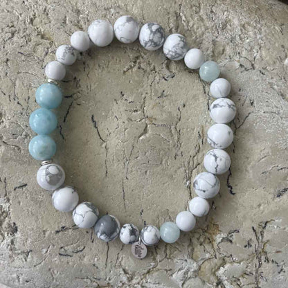 Aquamarine & White Turquoise bracelet